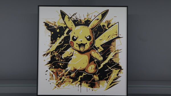 ציור מודפס פיקאצ'ו