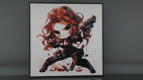 ציור מודפס צ'יבי האמלנה השחורה